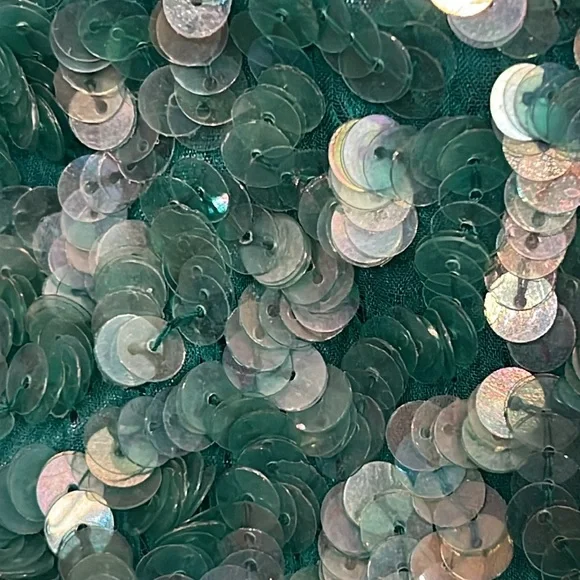 Nipon Night Show stopper Party Sequined Dress in gorgeous aqua color. Sz 8 Lined - Picture 13 of 15